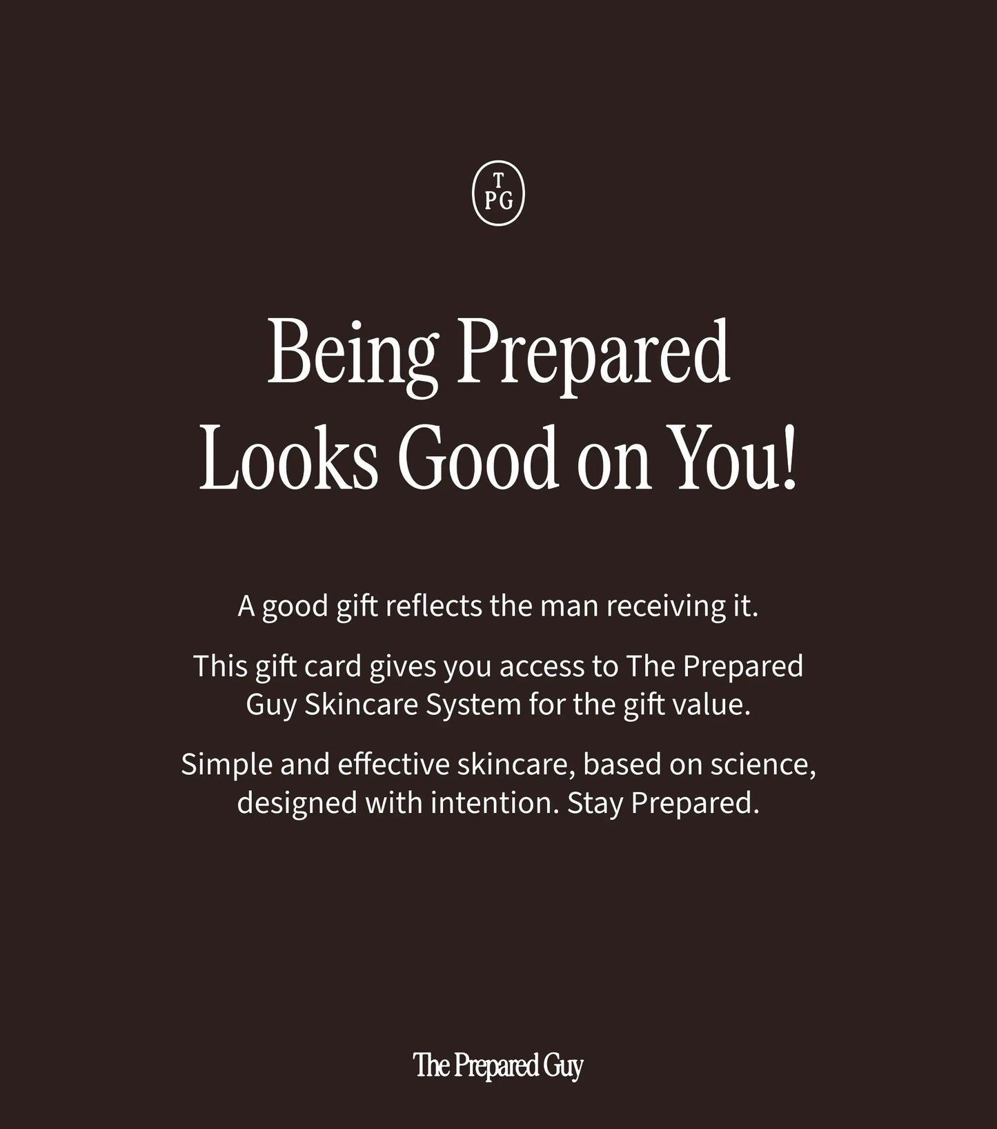 The Prepared Guy -lahjakortti