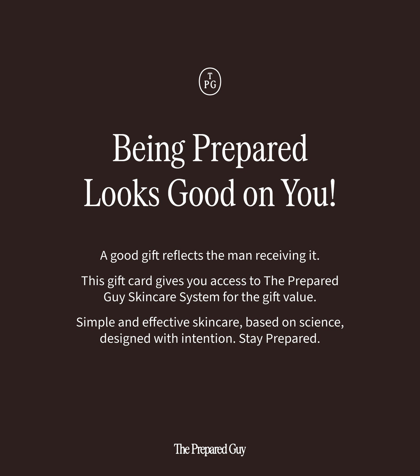 The Prepared Guy -lahjakortti